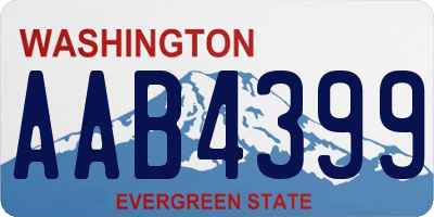 WA license plate AAB4399