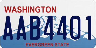 WA license plate AAB4401