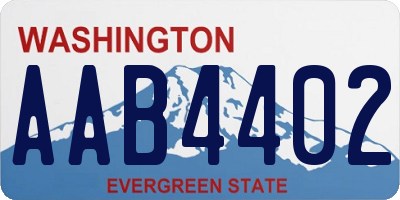 WA license plate AAB4402