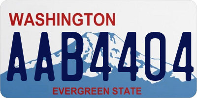 WA license plate AAB4404