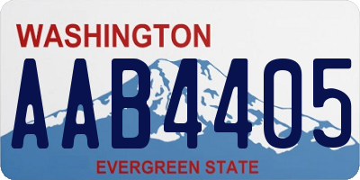 WA license plate AAB4405