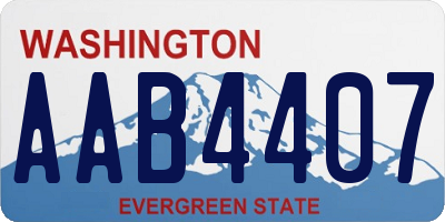 WA license plate AAB4407