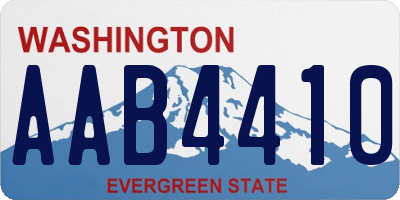 WA license plate AAB4410