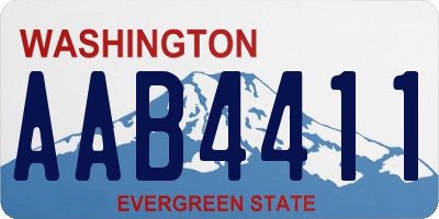 WA license plate AAB4411