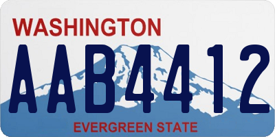 WA license plate AAB4412