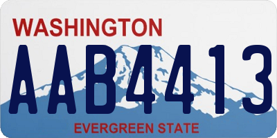 WA license plate AAB4413