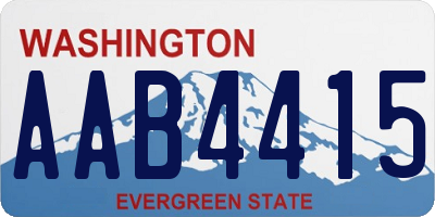 WA license plate AAB4415