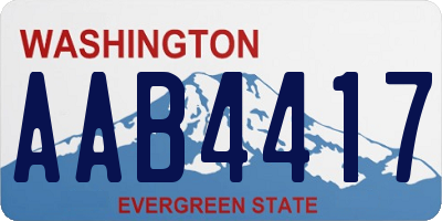 WA license plate AAB4417