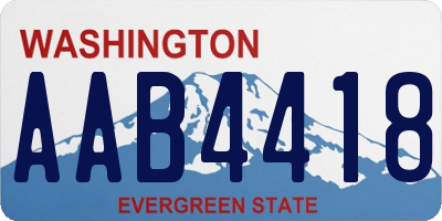 WA license plate AAB4418