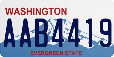 WA license plate AAB4419