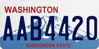 WA license plate AAB4420