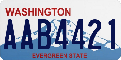 WA license plate AAB4421