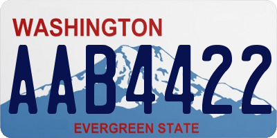 WA license plate AAB4422