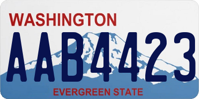 WA license plate AAB4423