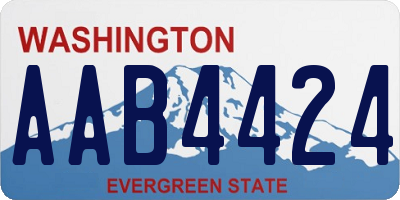 WA license plate AAB4424