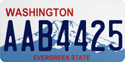 WA license plate AAB4425