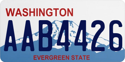 WA license plate AAB4426