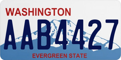 WA license plate AAB4427