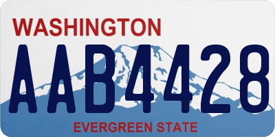 WA license plate AAB4428