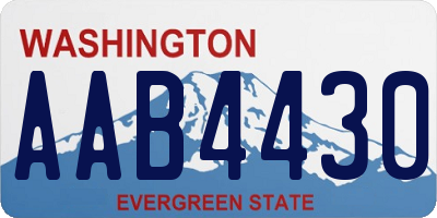 WA license plate AAB4430