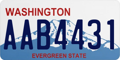 WA license plate AAB4431