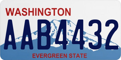 WA license plate AAB4432