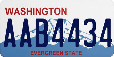 WA license plate AAB4434