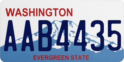 WA license plate AAB4435