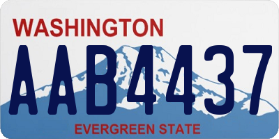 WA license plate AAB4437