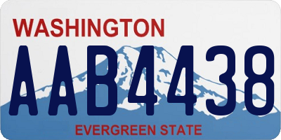 WA license plate AAB4438