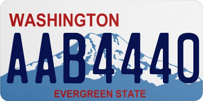 WA license plate AAB4440