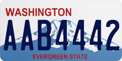 WA license plate AAB4442