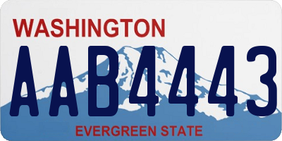 WA license plate AAB4443