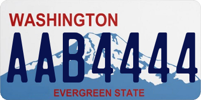 WA license plate AAB4444