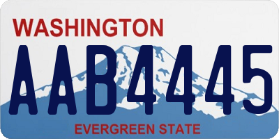 WA license plate AAB4445