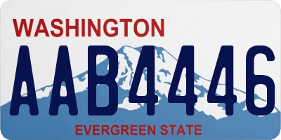 WA license plate AAB4446