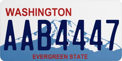 WA license plate AAB4447