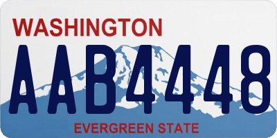 WA license plate AAB4448