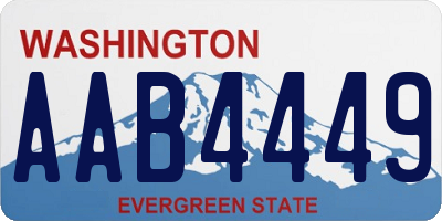WA license plate AAB4449