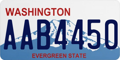 WA license plate AAB4450