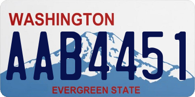 WA license plate AAB4451