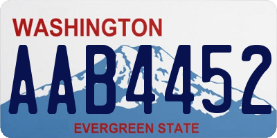 WA license plate AAB4452