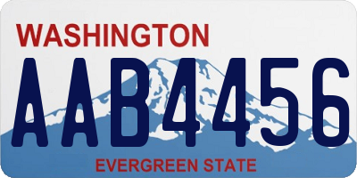 WA license plate AAB4456