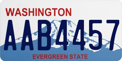 WA license plate AAB4457