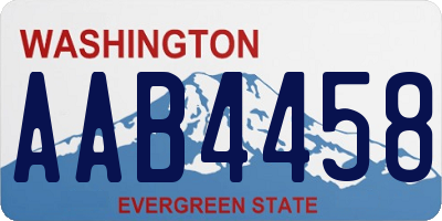 WA license plate AAB4458