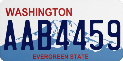 WA license plate AAB4459