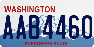 WA license plate AAB4460