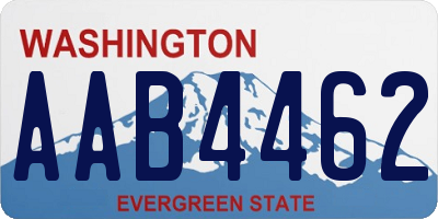 WA license plate AAB4462