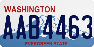 WA license plate AAB4463