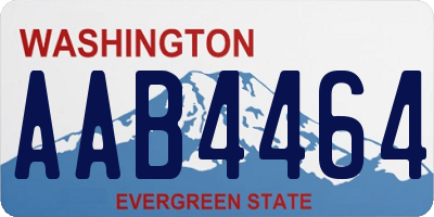 WA license plate AAB4464